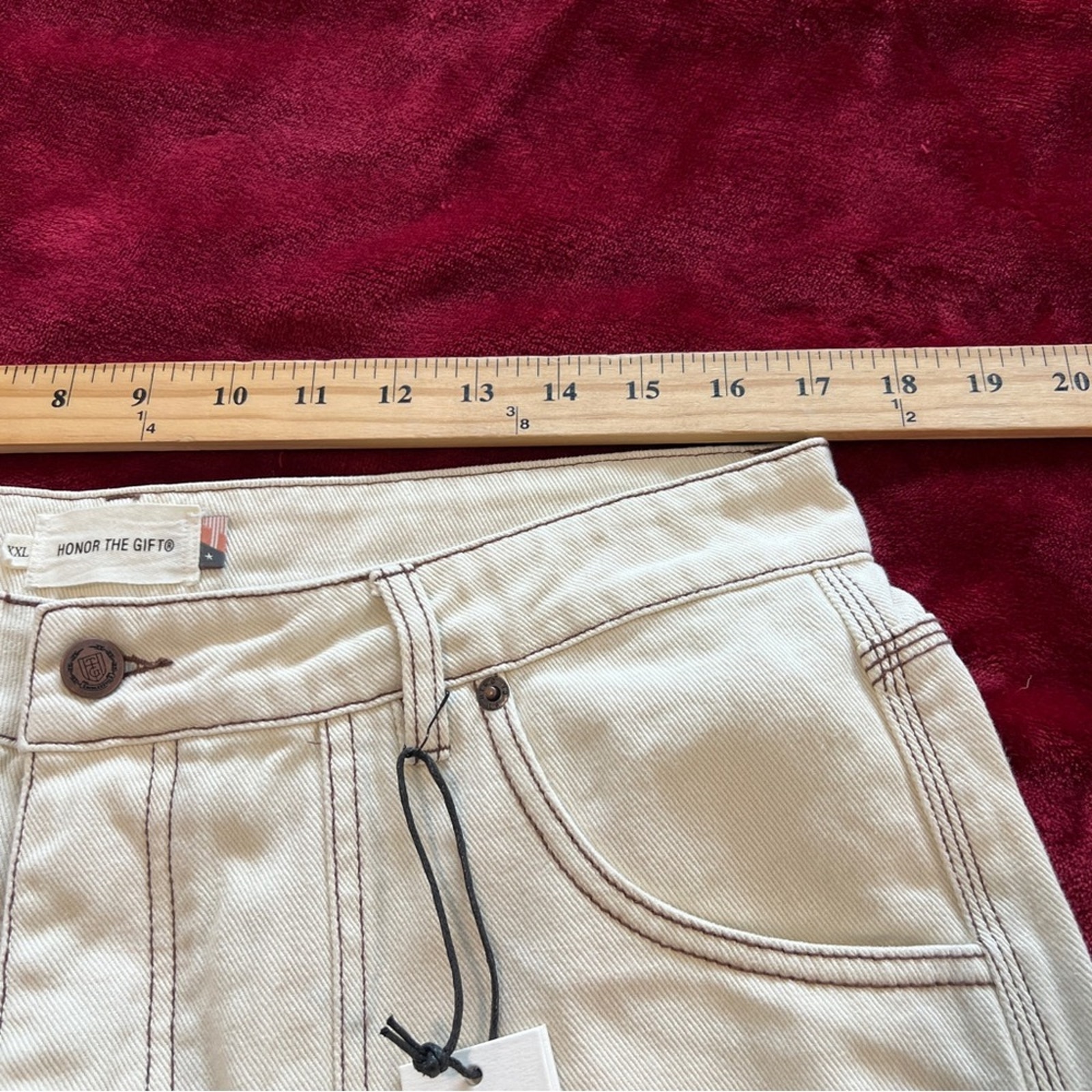 Nwt Revolve $110 Honor The Gift Women Xxl Carpenter Pants Denim — image 8 of 8